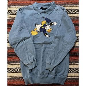 Men's Vintage Disney Originals Donald Duck Embroidered Cotton Shirt Jacket, S/M